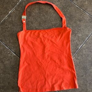 Orange VJC Halter Top